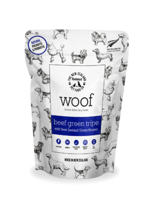 WOOF BEEF TRIPE TREAT - THE NEW ZEALAND NATURAL PET FOOD CO