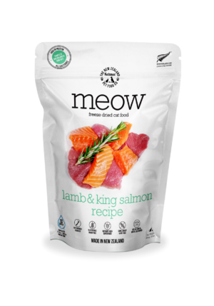 MEOW FREEZE DRIED LAMB & KING SALMON - THE NEW ZEALAND NATURAL PET FOOD CO